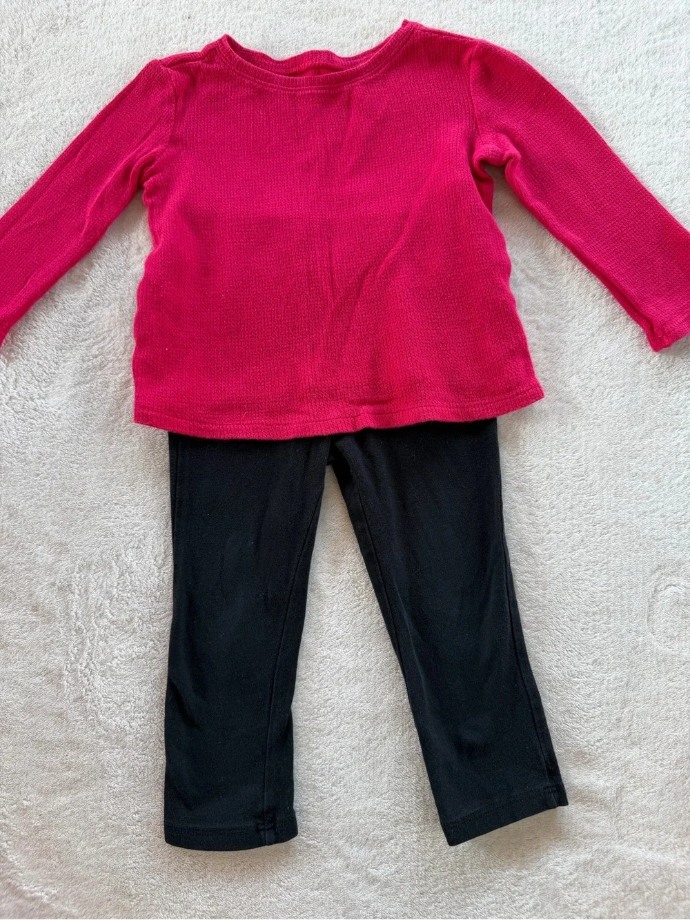 Old Navy Bright Pink Ribbed Knit Top Size 18-24M